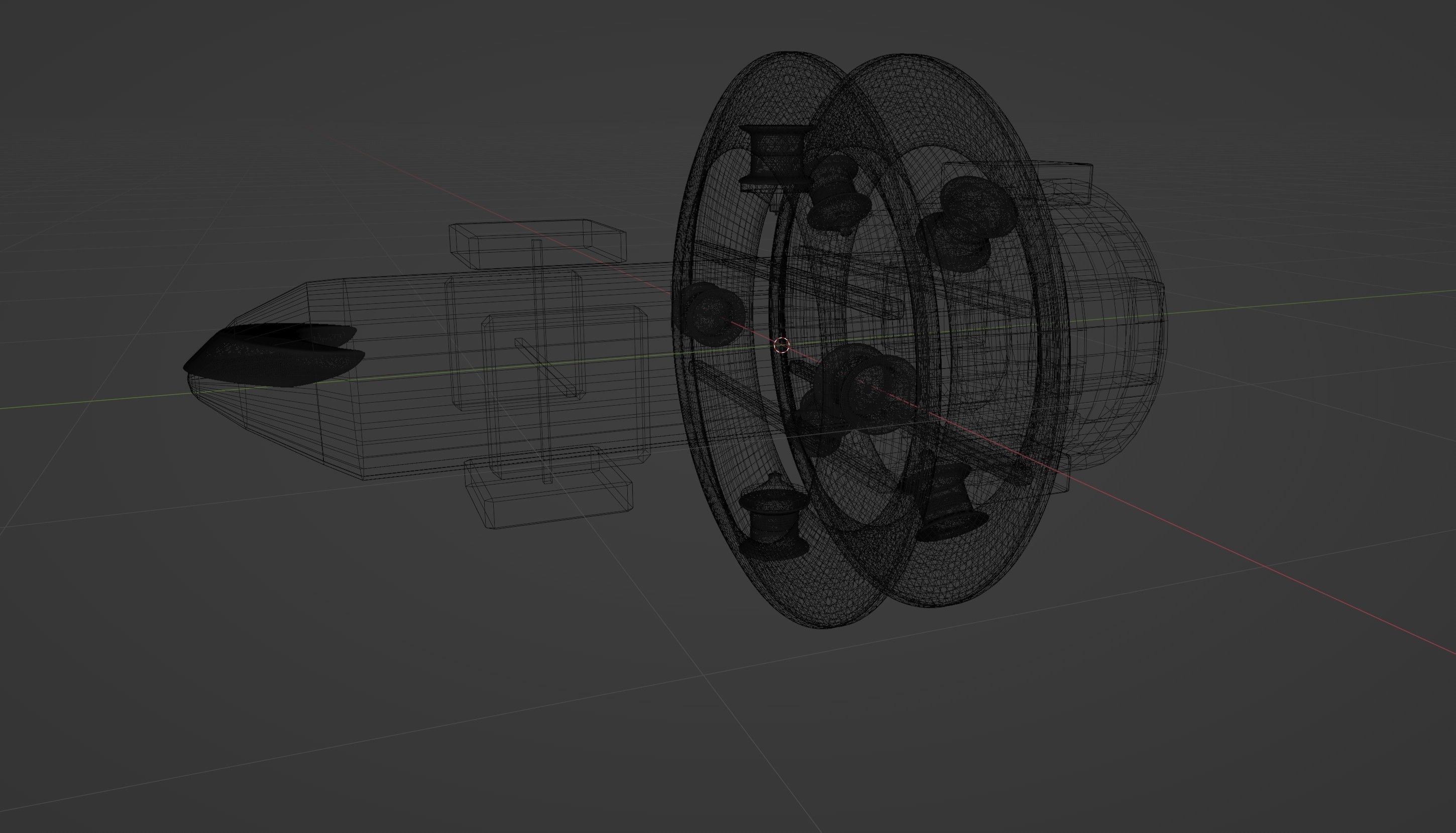 The concept of the spaceship of the future 3D model_3