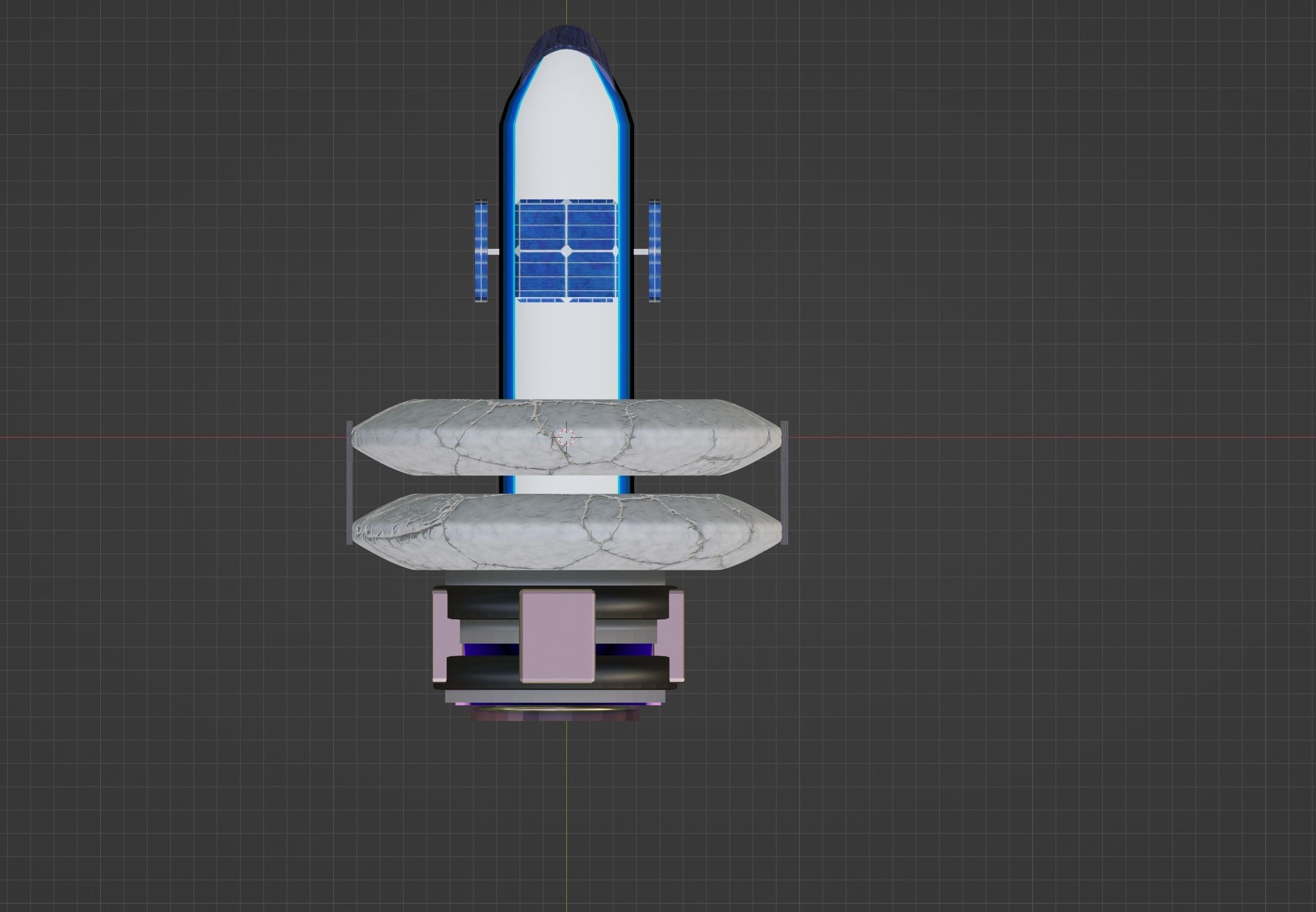 The concept of the spaceship of the future 3D model_4