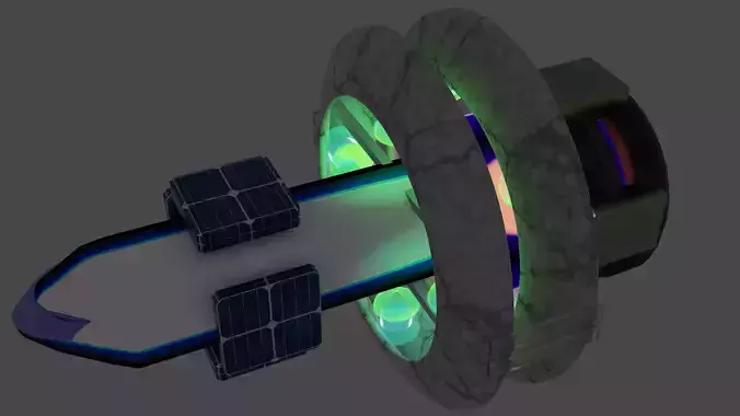 The concept of the spaceship of the future 3D model