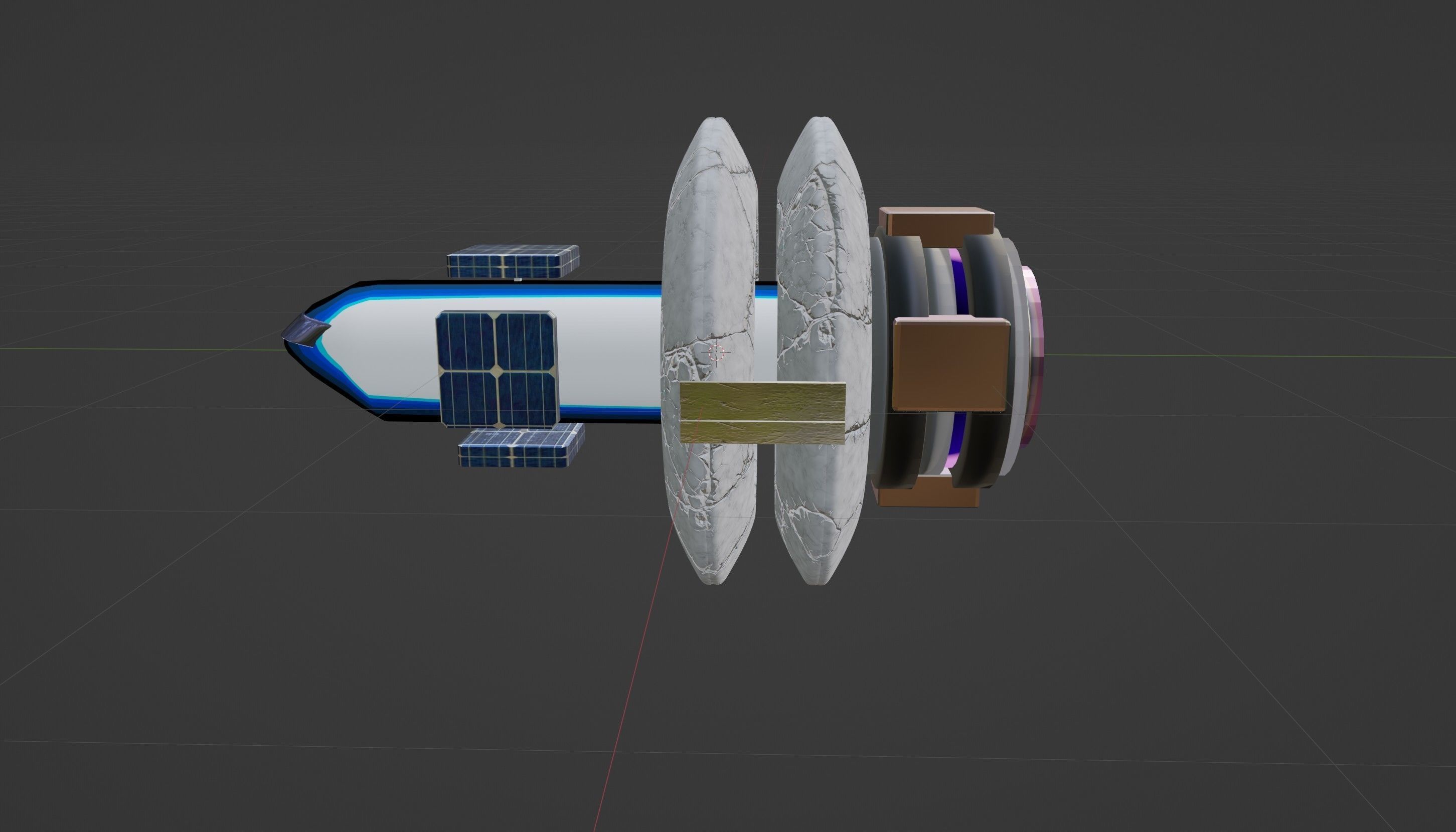 The concept of the spaceship of the future 3D model_1