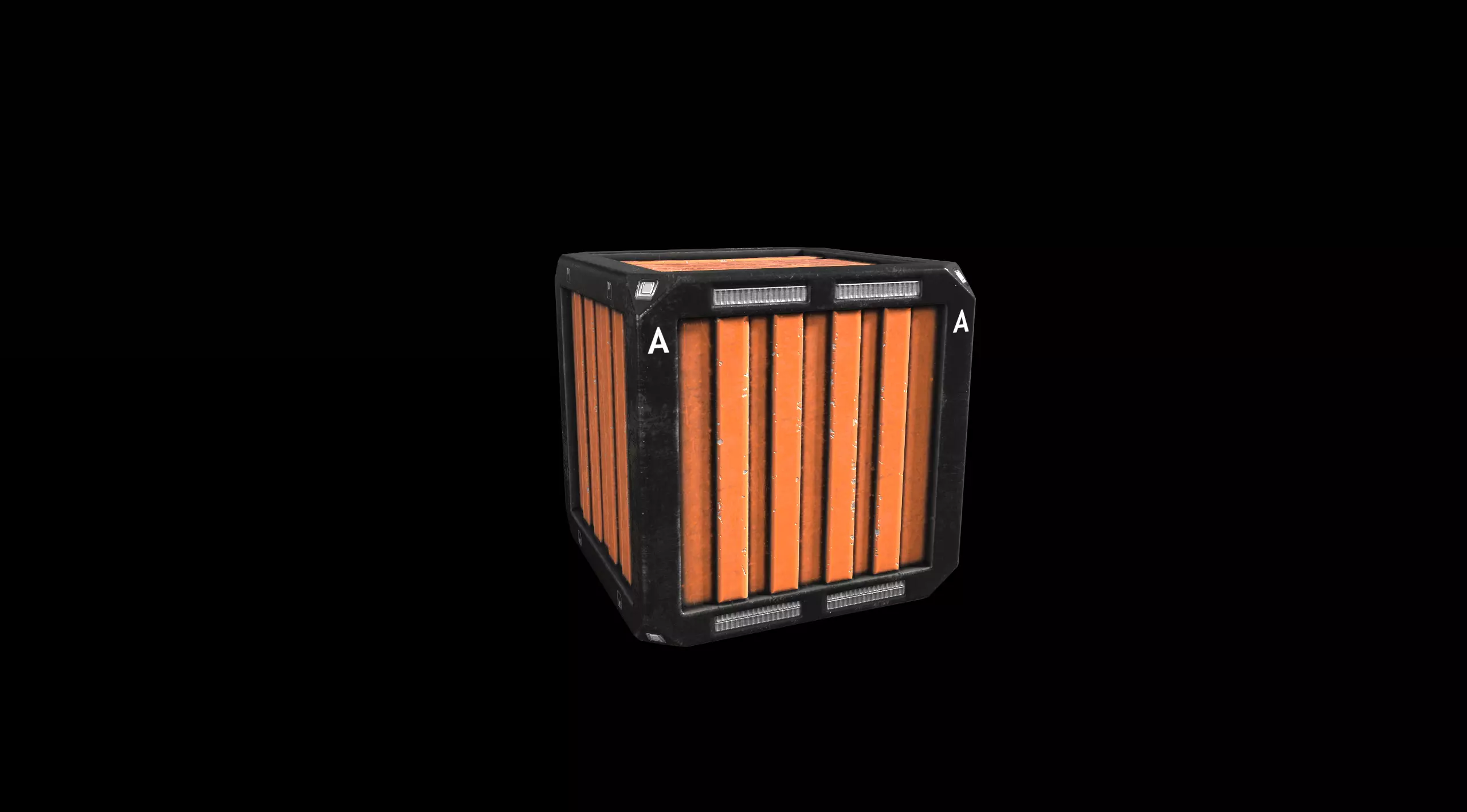 PBR Sci-fi Box Low-poly 3D model