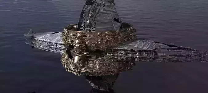 Ocean Cyberpunk Atlantis Deep city ring 1  3D model