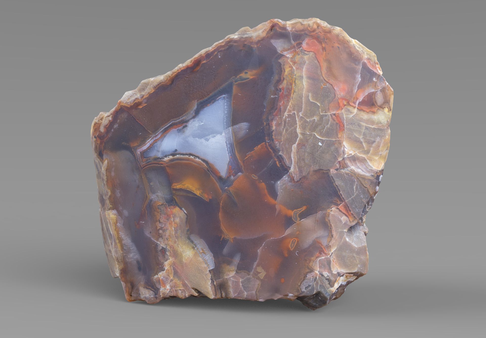 Agate gemstone Low-poly 3D model_3