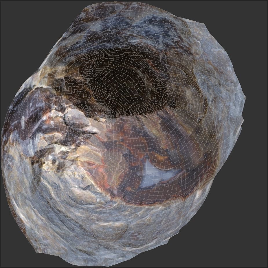 Agate gemstone Low-poly 3D model_9