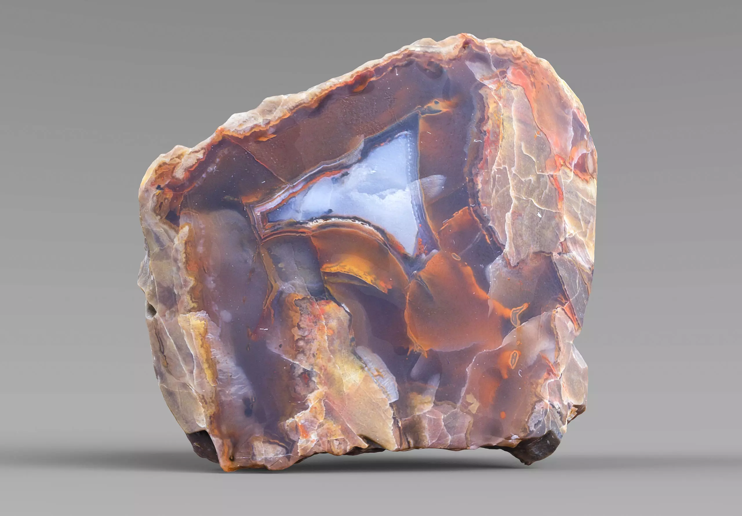 Agate gemstone Low-poly 3D model_0