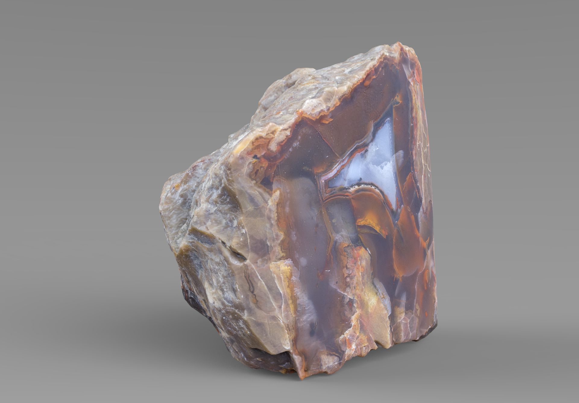 Agate gemstone Low-poly 3D model_7