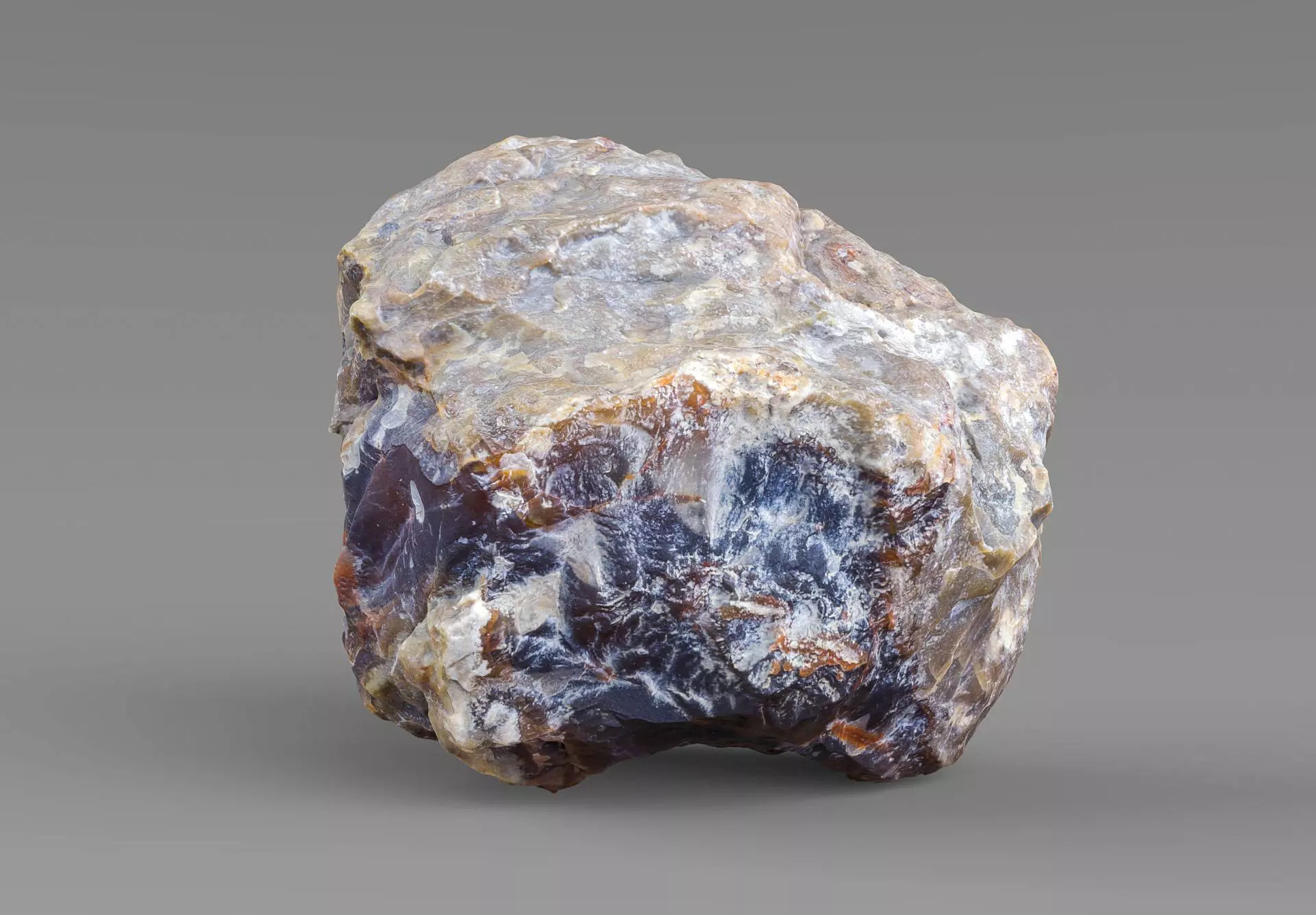 Agate gemstone Low-poly 3D model_6