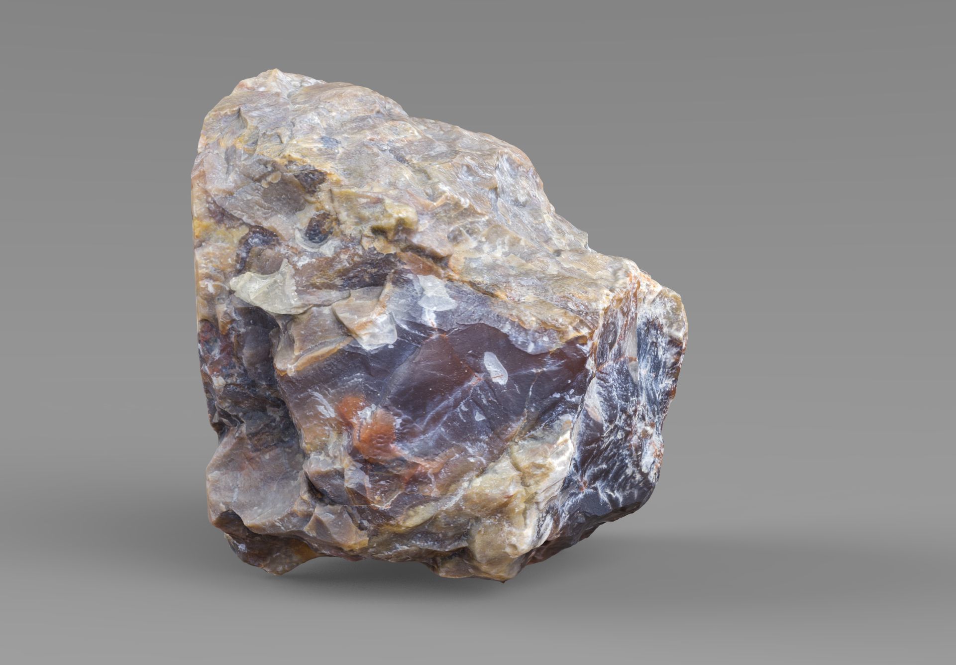 Agate gemstone Low-poly 3D model_4