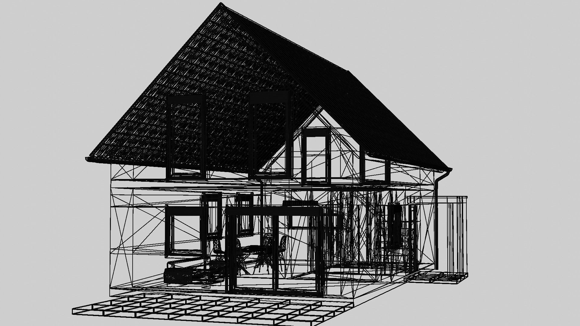 European house 3D model_1