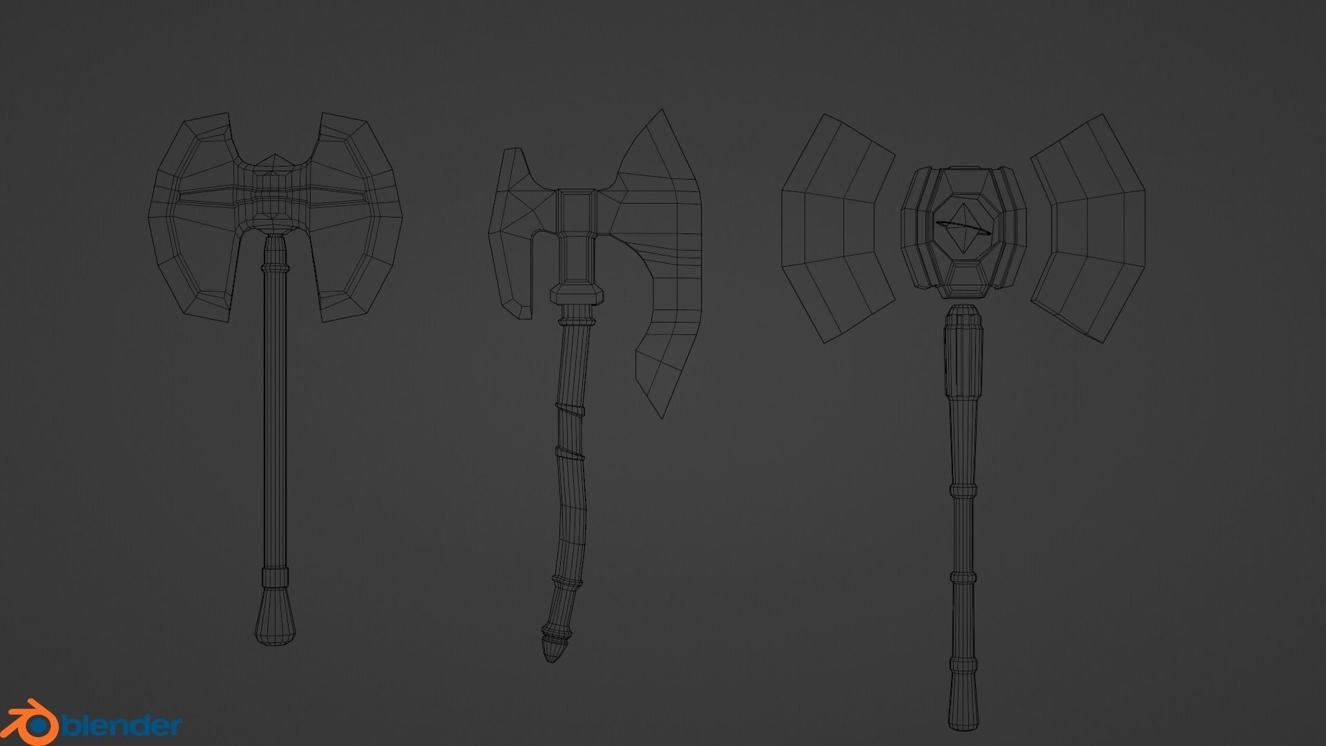 Medieval Weapon Pack Low-poly 3D model_4
