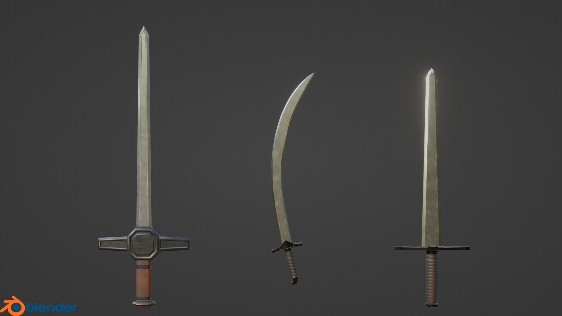 Medieval Weapon Pack Low-poly 3D model_40