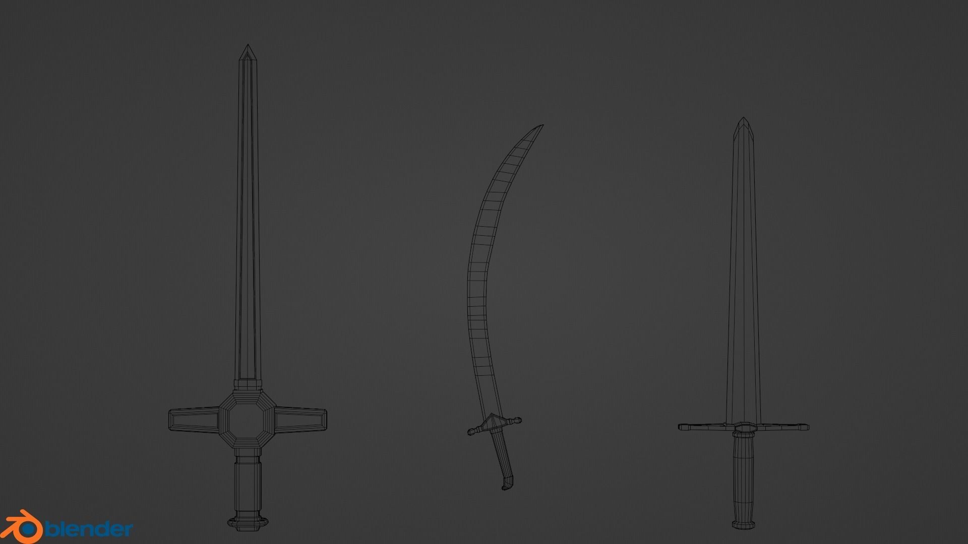 Medieval Weapon Pack Low-poly 3D model_43
