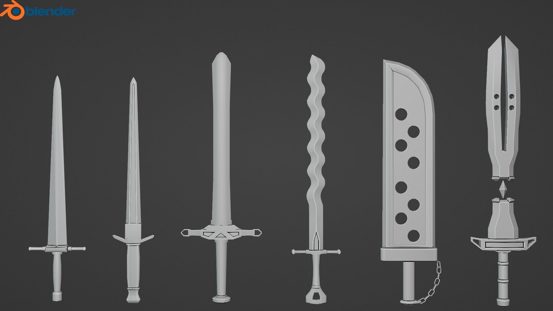 Medieval Weapon Pack Low-poly 3D model_34