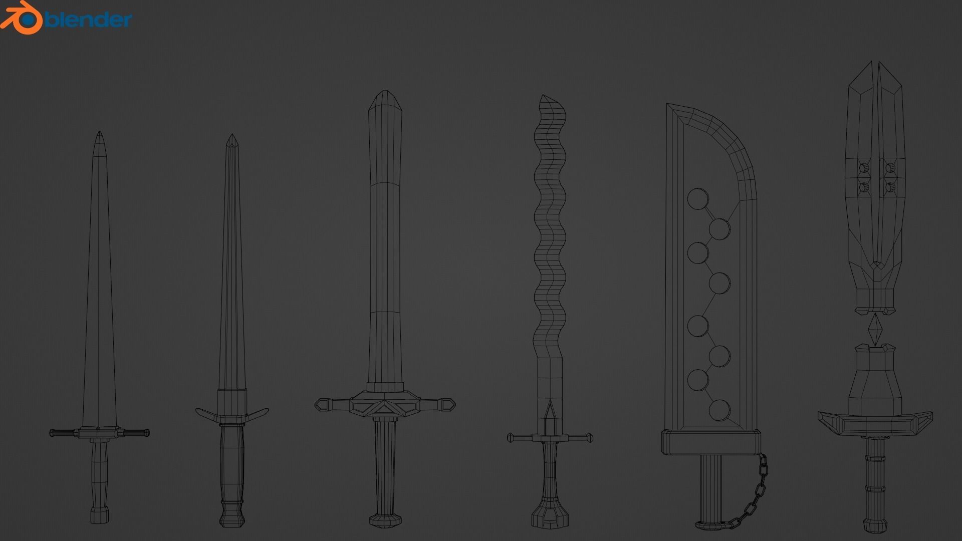 Medieval Weapon Pack Low-poly 3D model_35