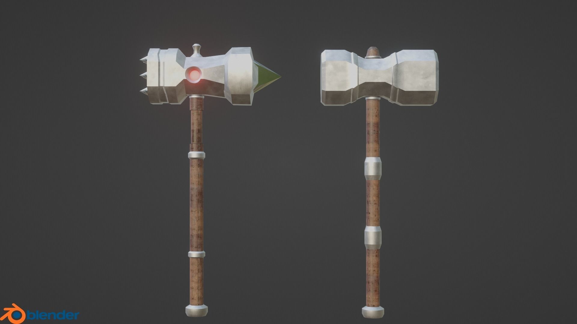 Medieval Weapon Pack Low-poly 3D model_13