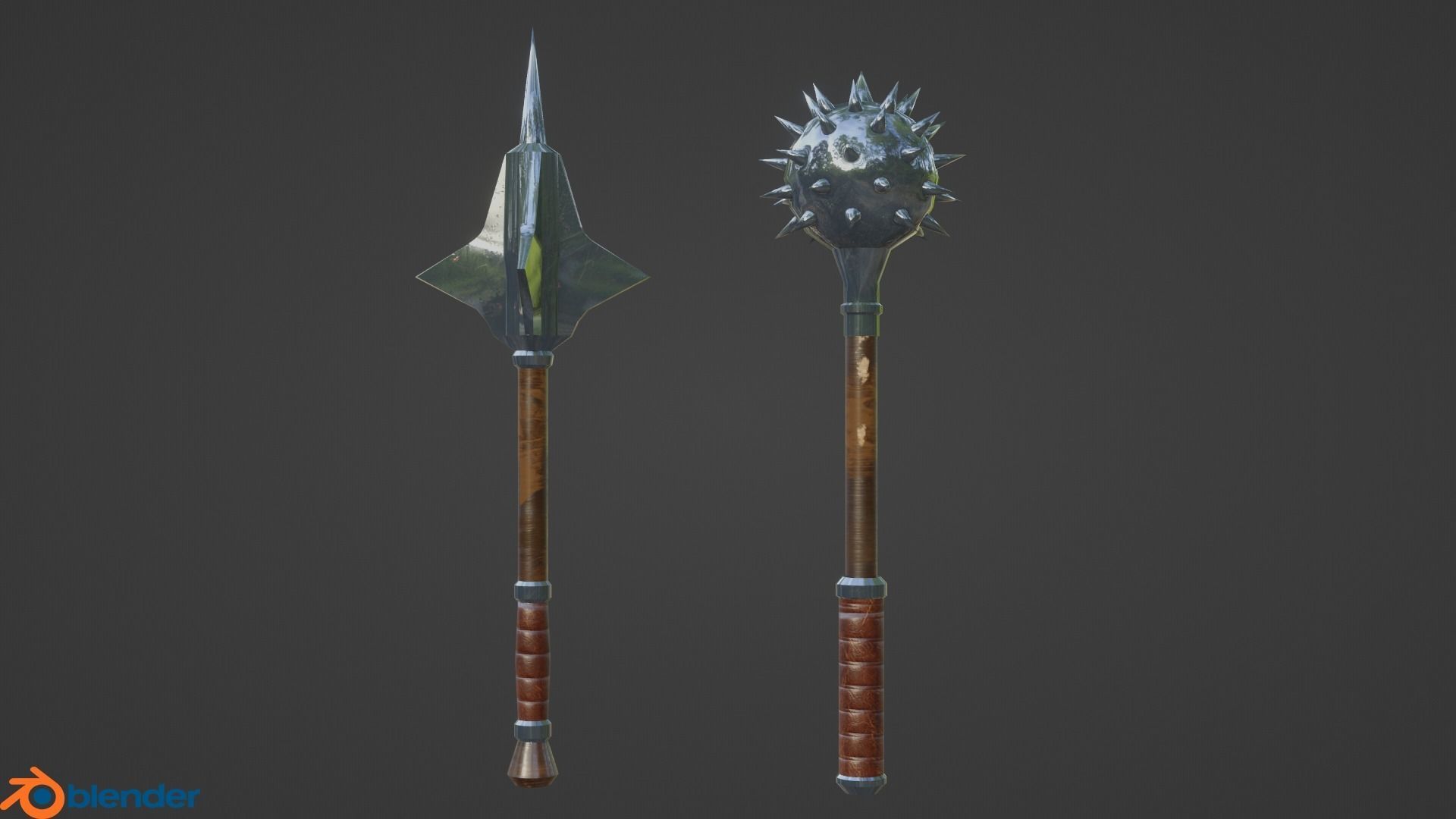 Medieval Weapon Pack Low-poly 3D model_17