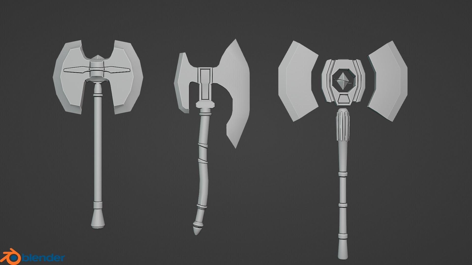 Medieval Weapon Pack Low-poly 3D model_3