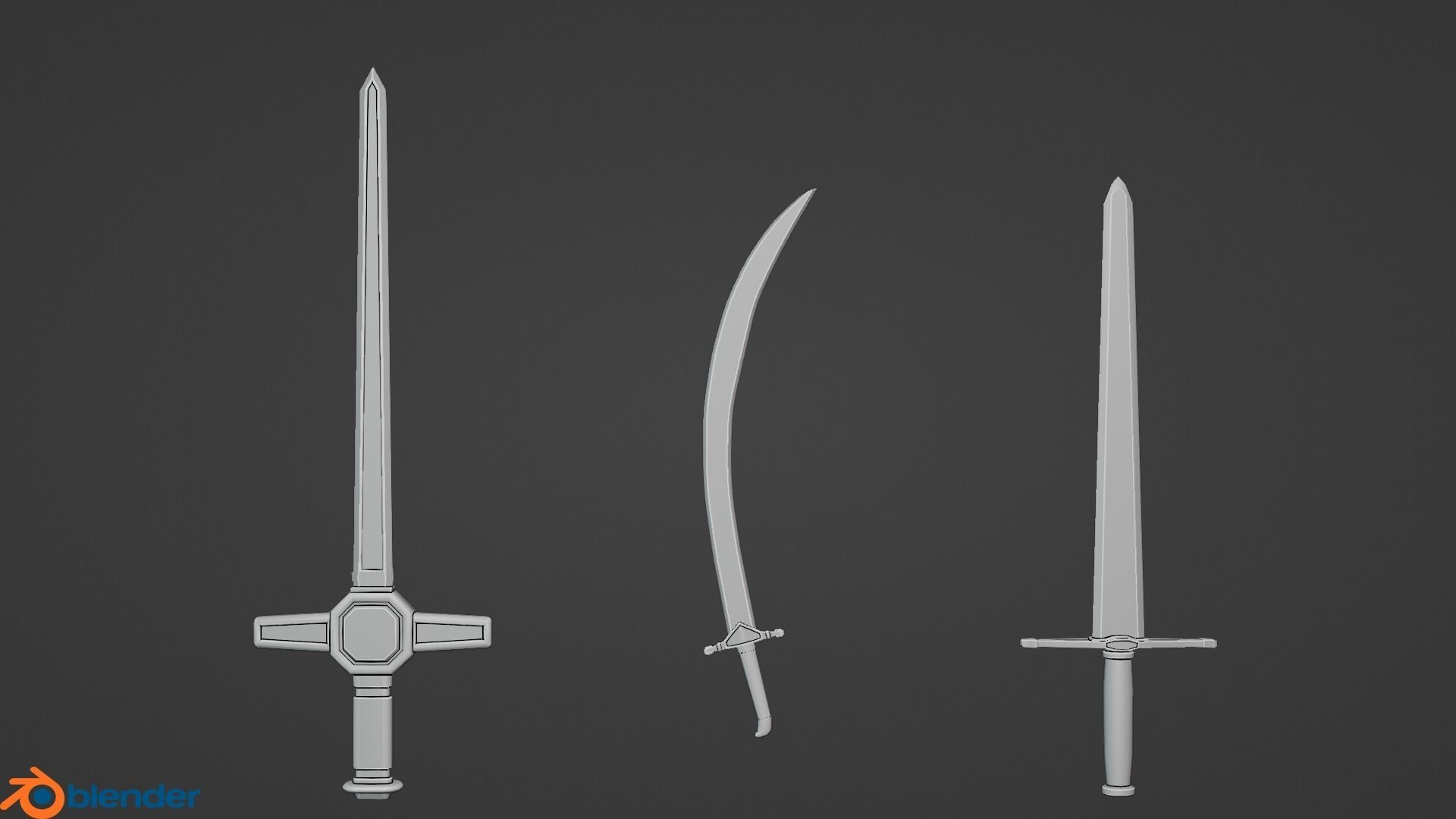Medieval Weapon Pack Low-poly 3D model_42