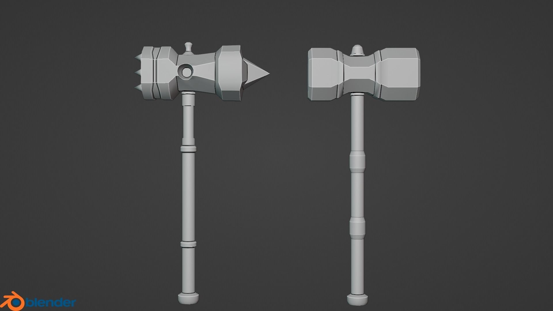 Medieval Weapon Pack Low-poly 3D model_15