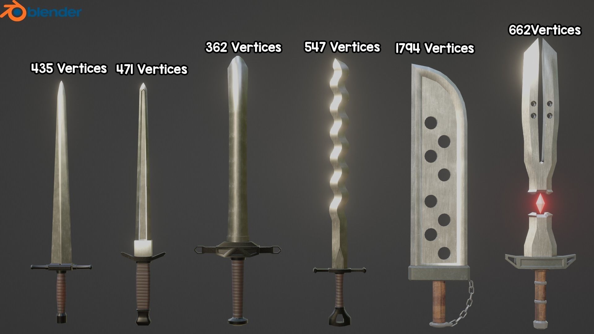 Medieval Weapon Pack Low-poly 3D model_33