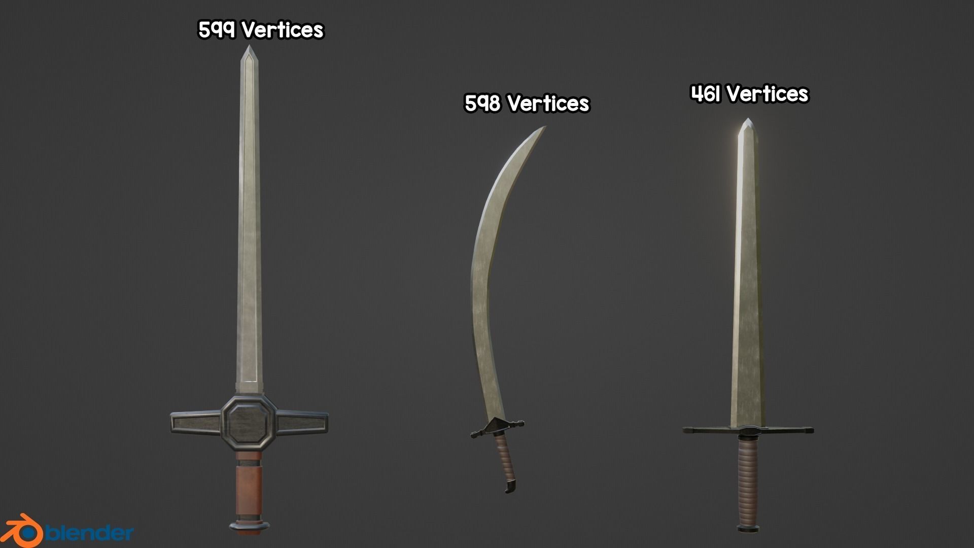 Medieval Weapon Pack Low-poly 3D model_41