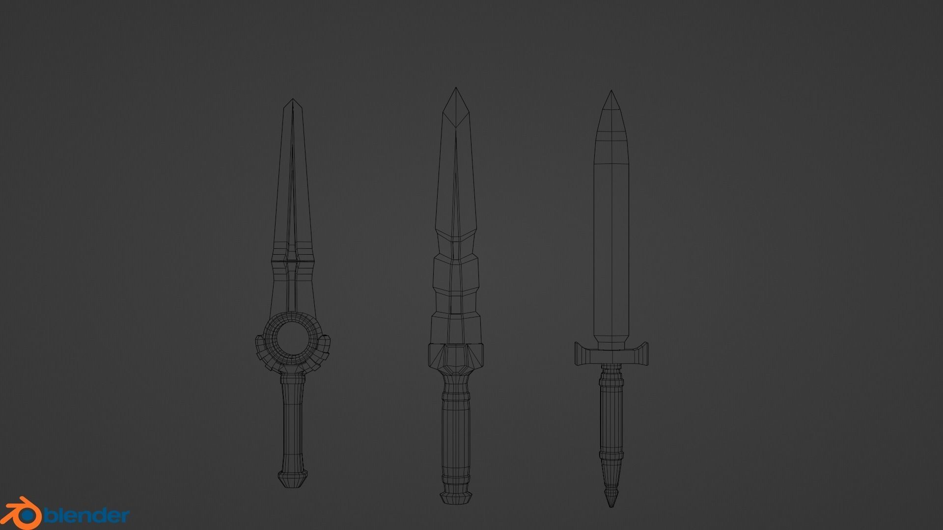 Medieval Weapon Pack Low-poly 3D model_12