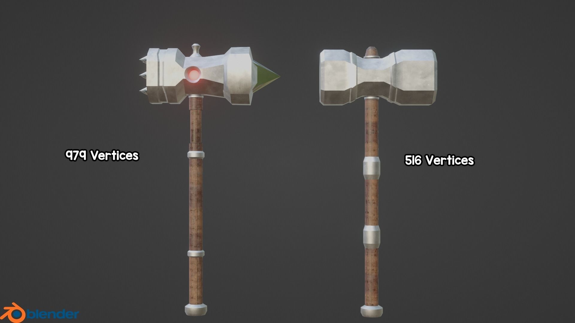 Medieval Weapon Pack Low-poly 3D model_14