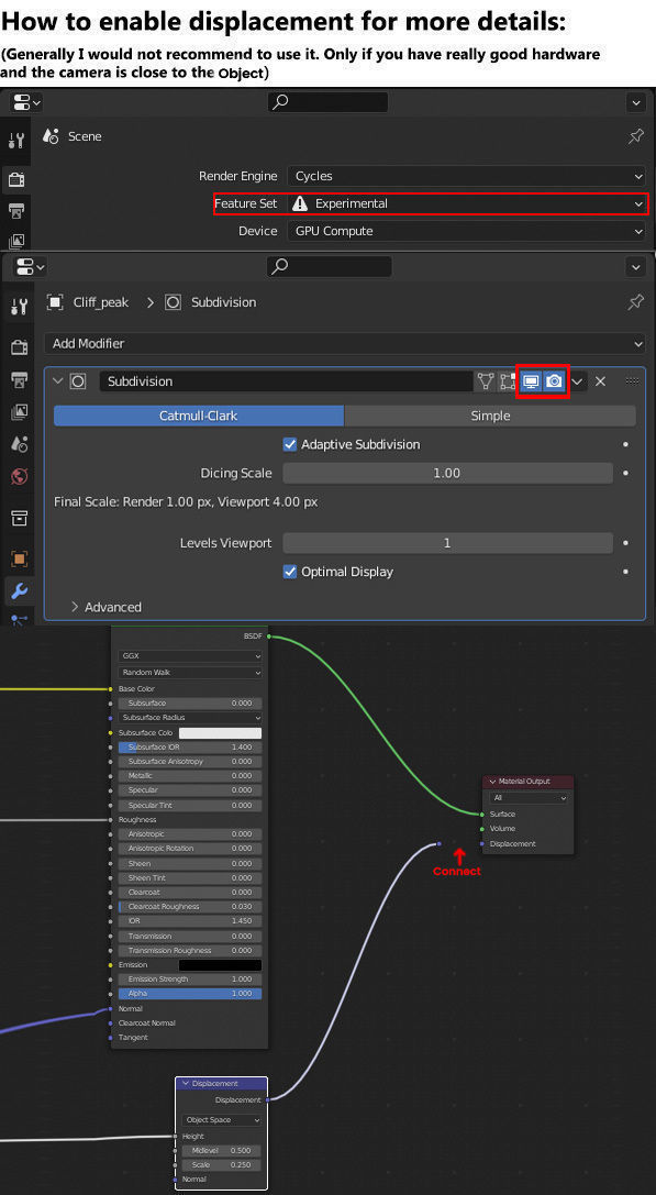 Coast Cliff Island Peak PBR Scan 01 Low-poly 3D model_12