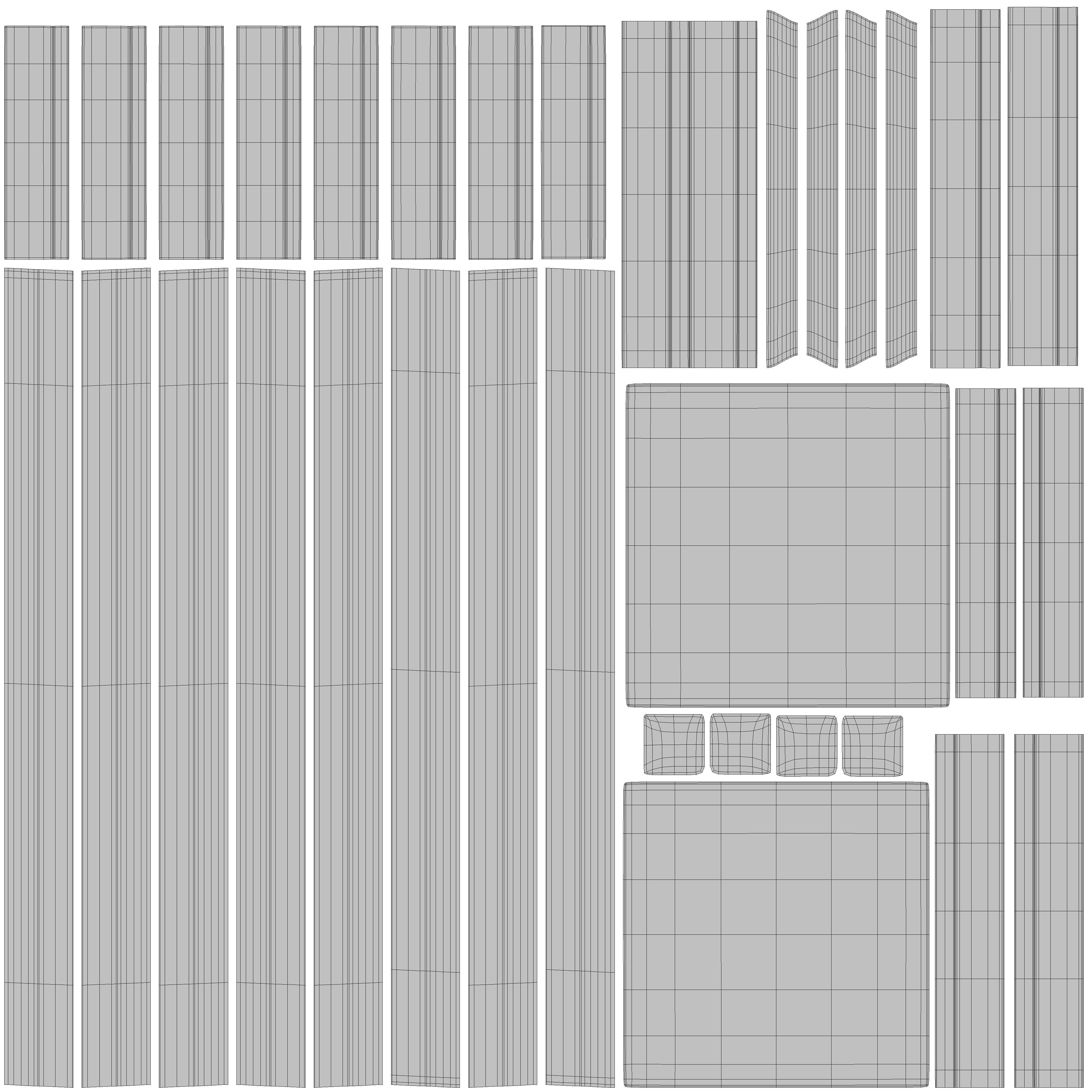 Stool PBR wooden Low-poly 3D model_12