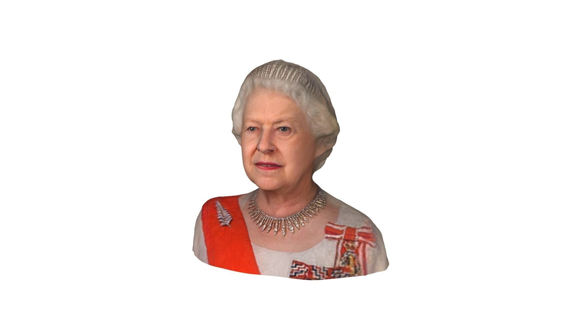 Queen Elizabeth Photo-Realistic-Head-Bust-For 3D Print 3D print model_7