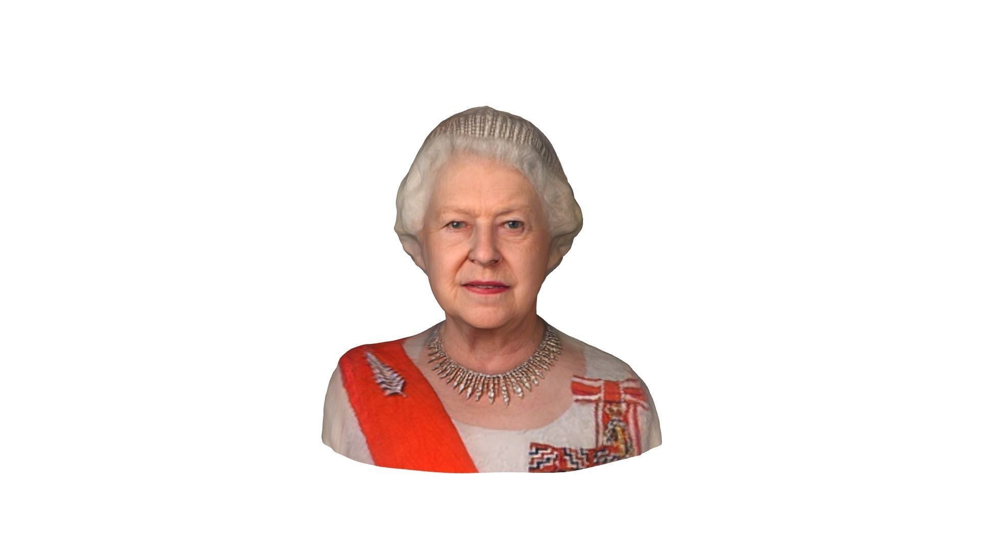Queen Elizabeth Photo-Realistic-Head-Bust-For 3D Print 3D print model_9