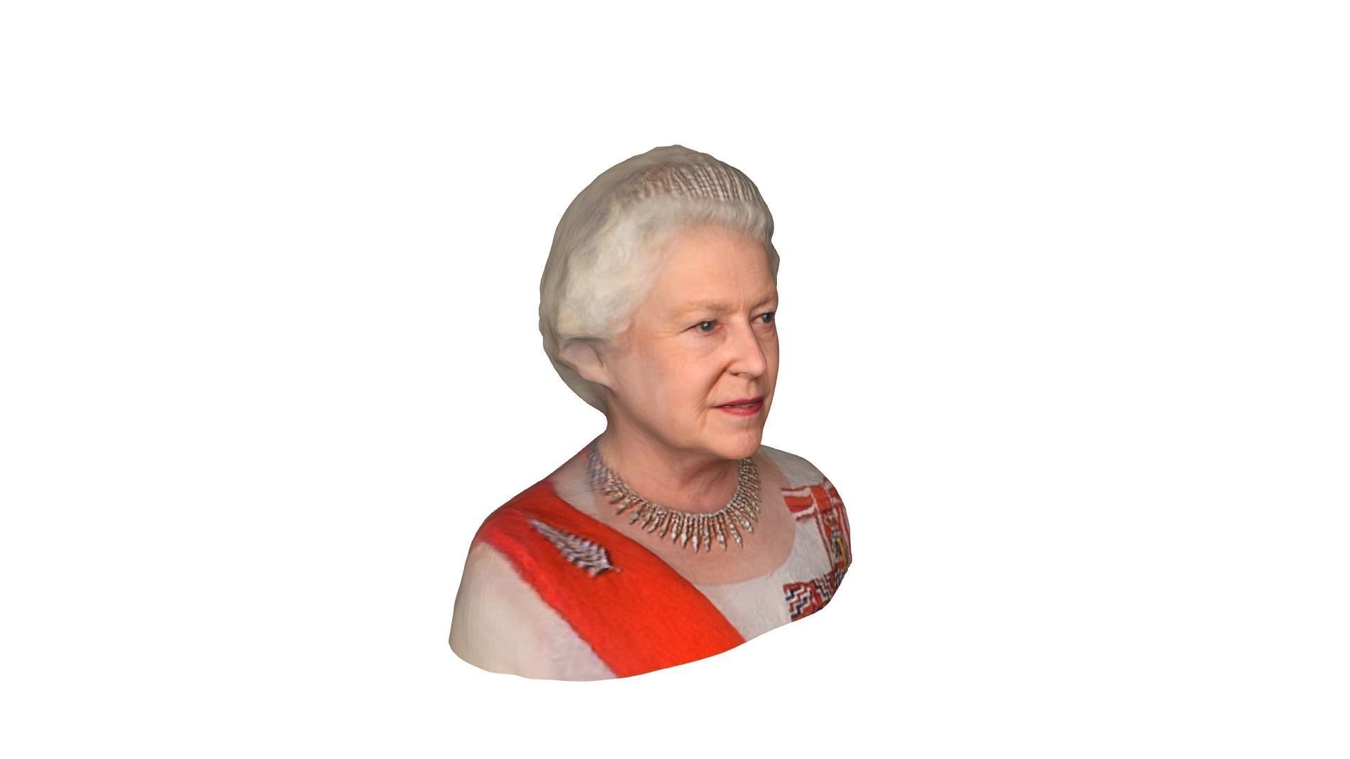 Queen Elizabeth Photo-Realistic-Head-Bust-For 3D Print 3D print model_4