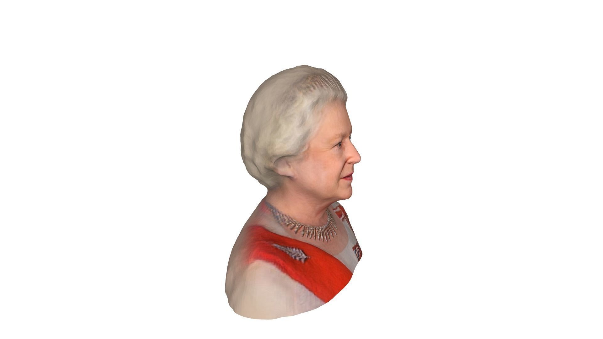 Queen Elizabeth Photo-Realistic-Head-Bust-For 3D Print 3D print model_3