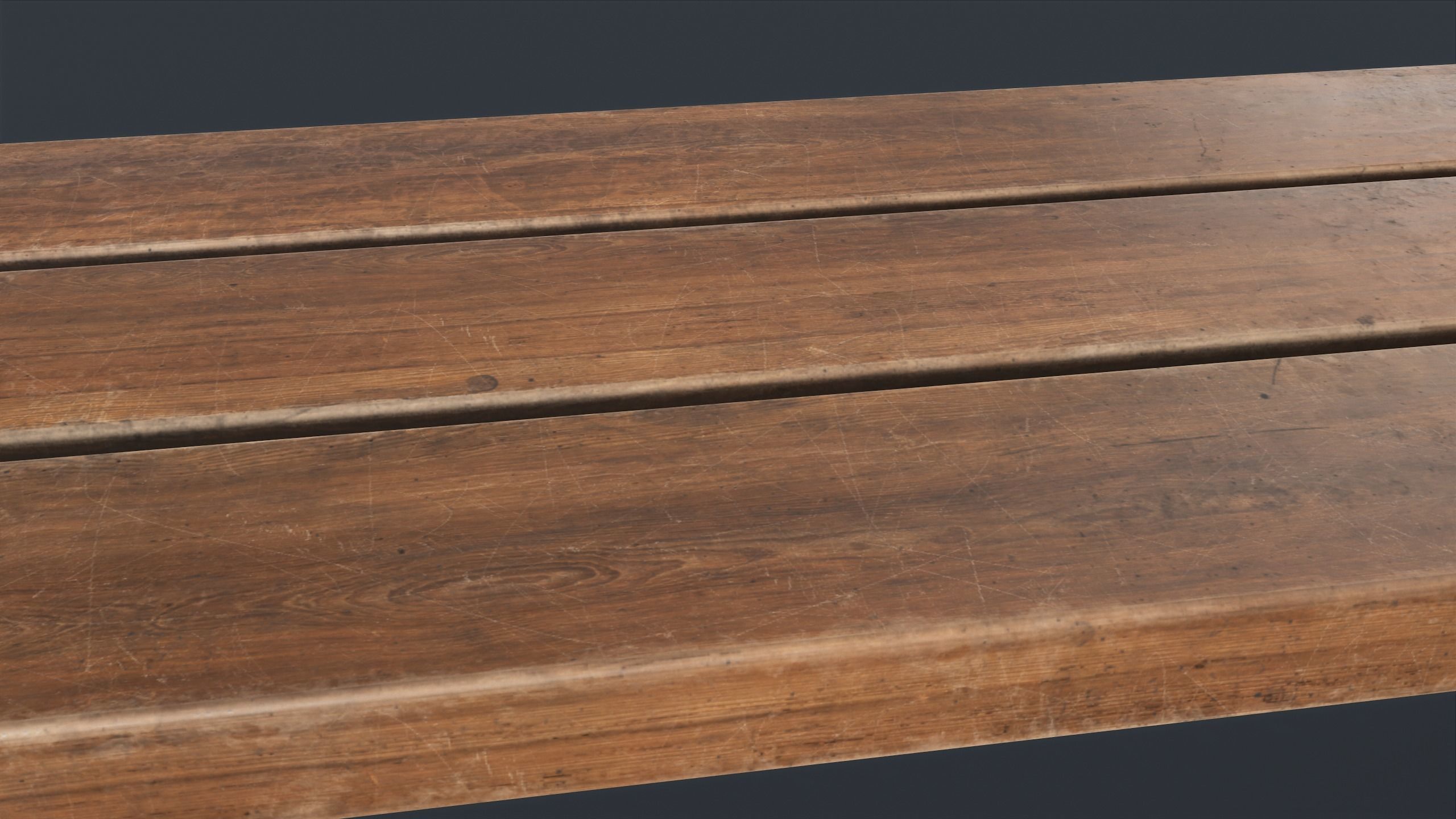 Modern Outdoor Bench 22 PBR Game Ready Low-poly 3D model_11