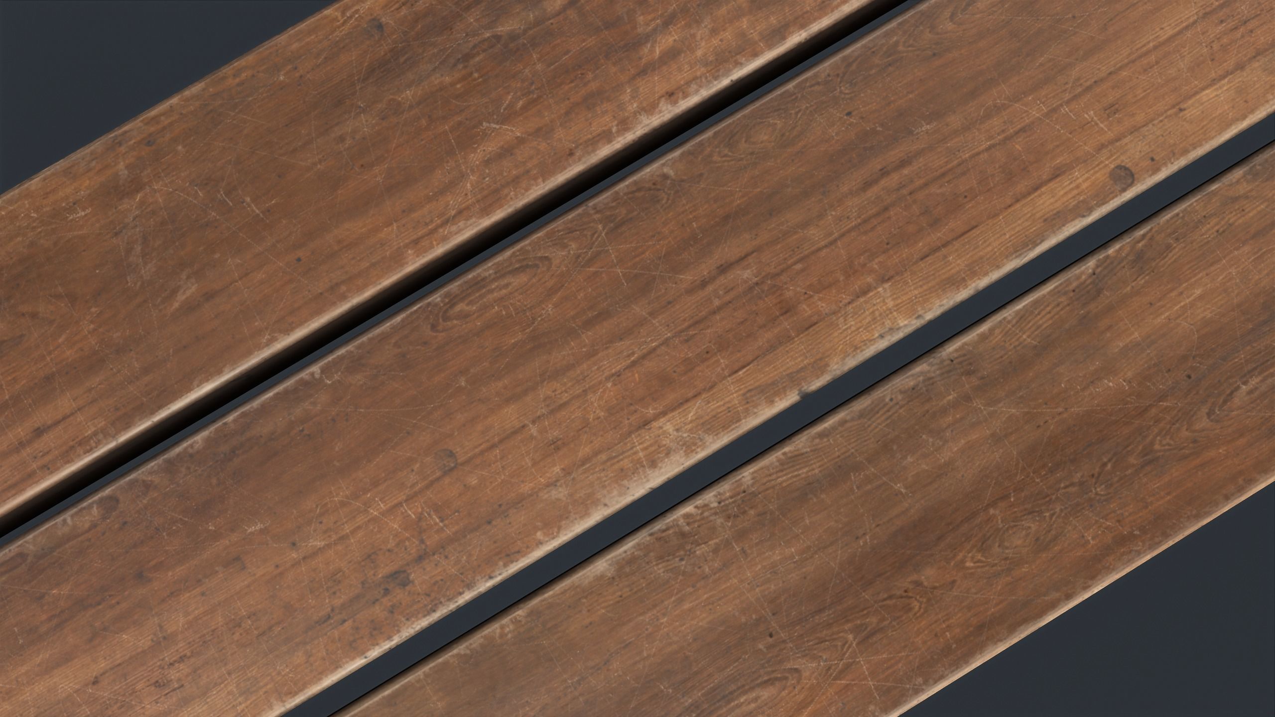 Modern Outdoor Bench 22 PBR Game Ready Low-poly 3D model_9