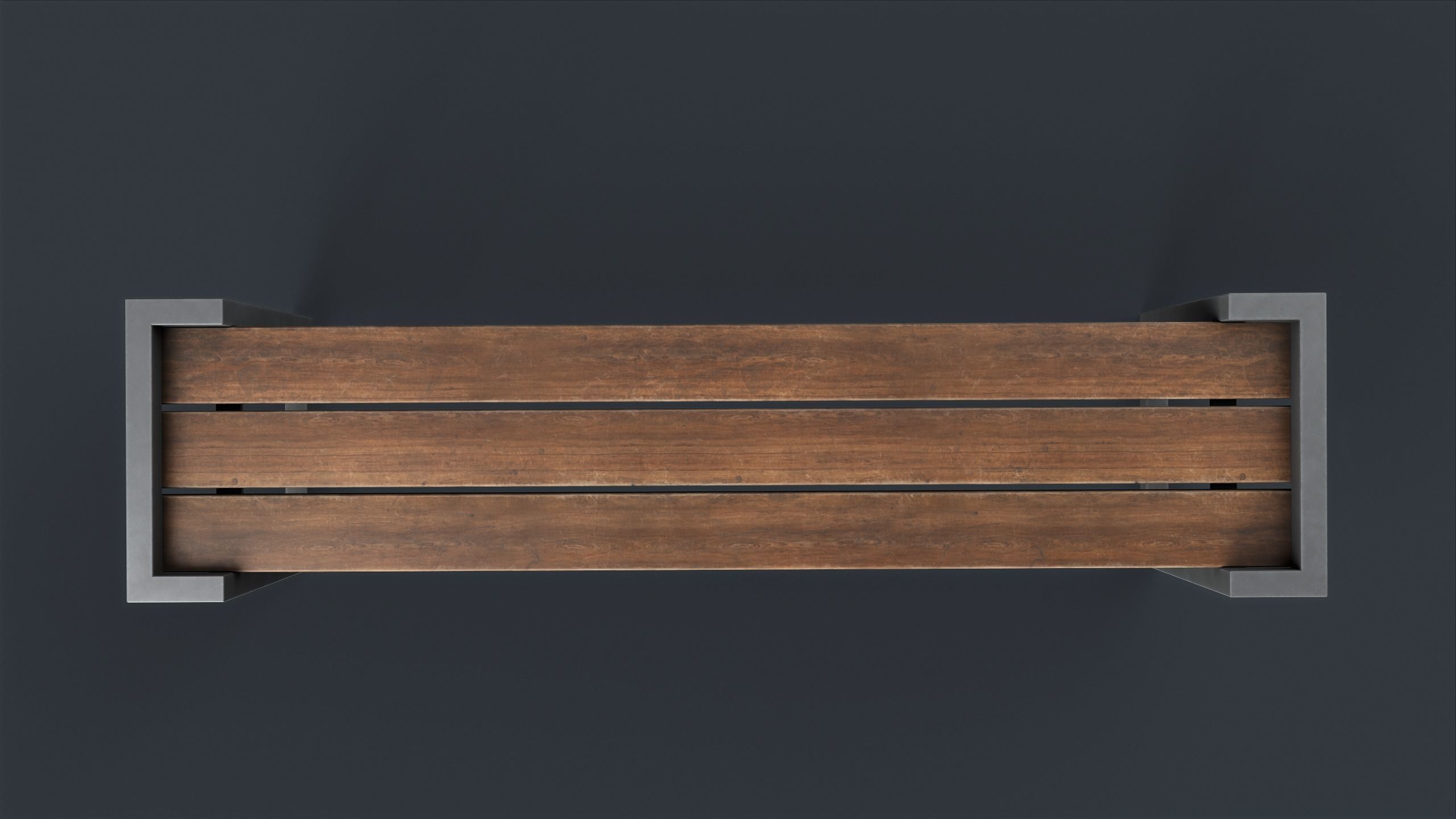 Modern Outdoor Bench 22 PBR Game Ready Low-poly 3D model_5