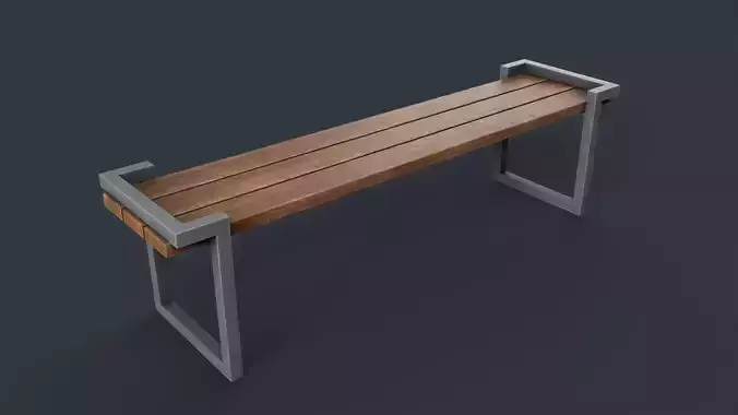 Modern Outdoor Bench 22 PBR Game Ready