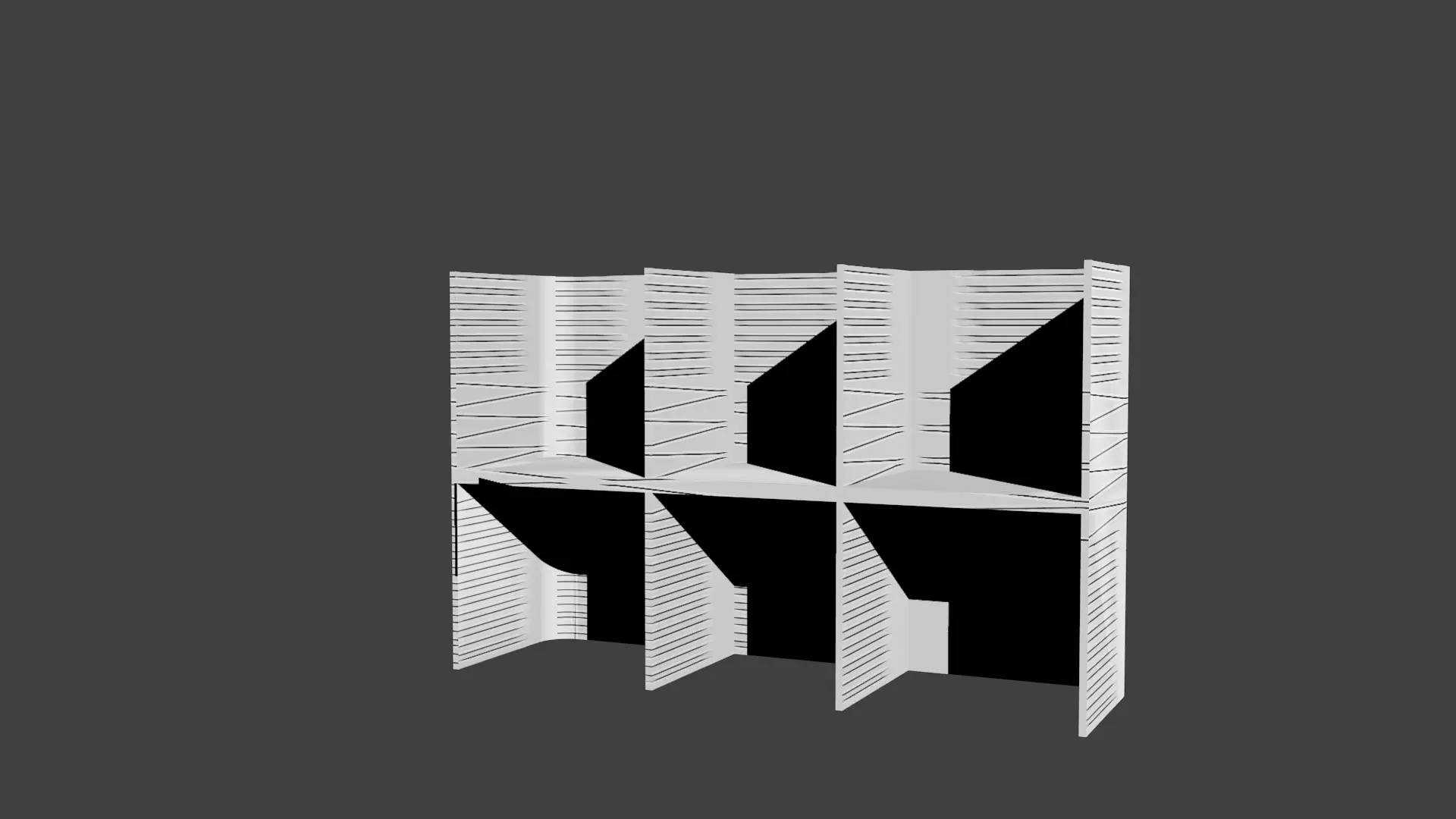 Booths bookcase Free low-poly 3D model_0