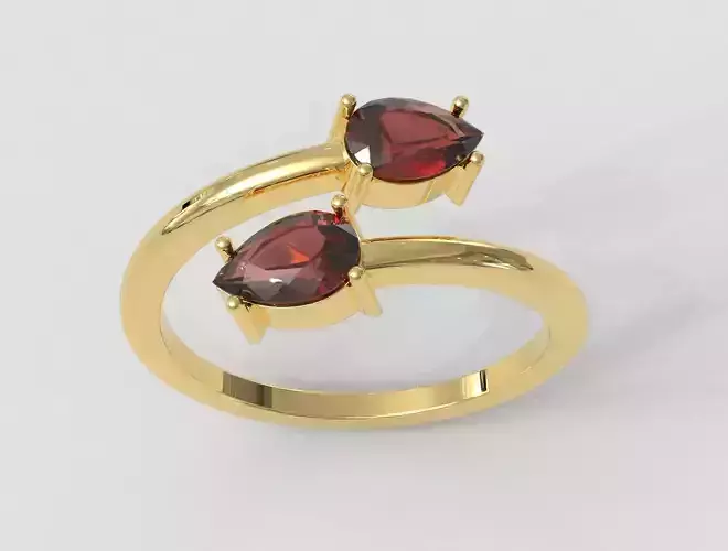 Gemstone Ring 3D print model