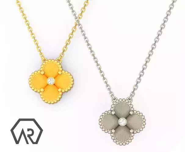 Pendant with diamond 3D print model B12