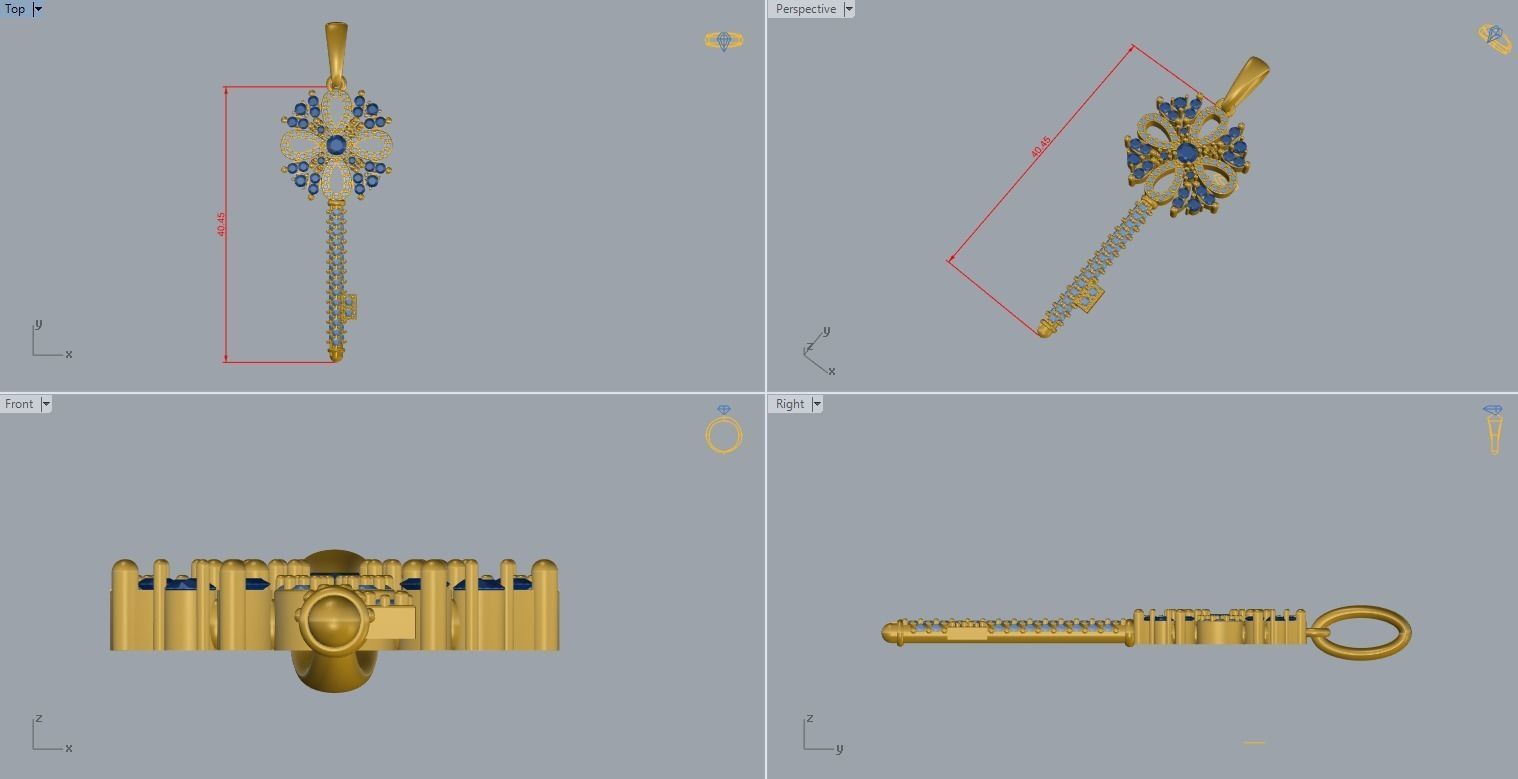 KEY PENDANT 3D print model_4