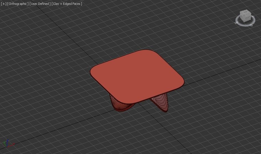 wood vaneer with glass coffee table 05 Low-poly 3D model_11
