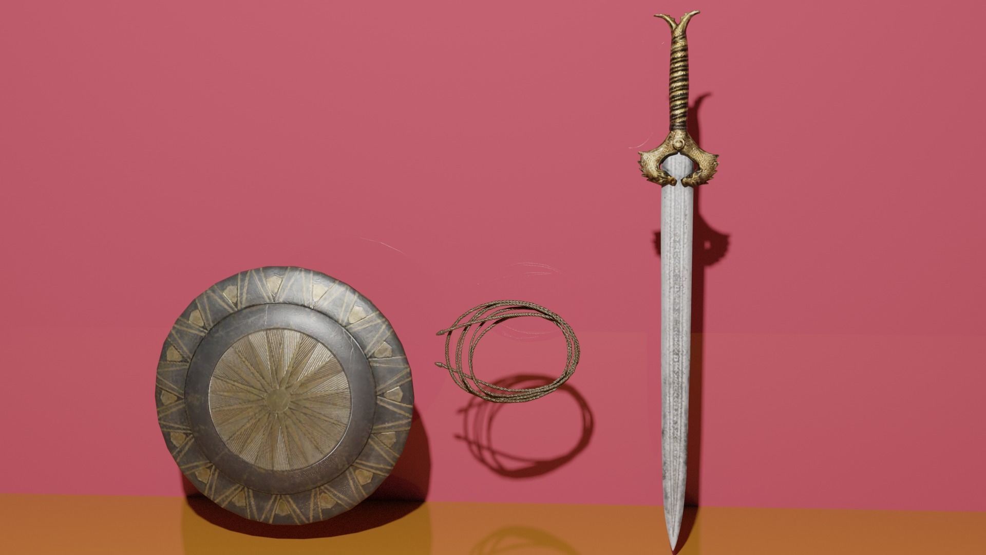 Wonder Woman Low-poly 3D model_7