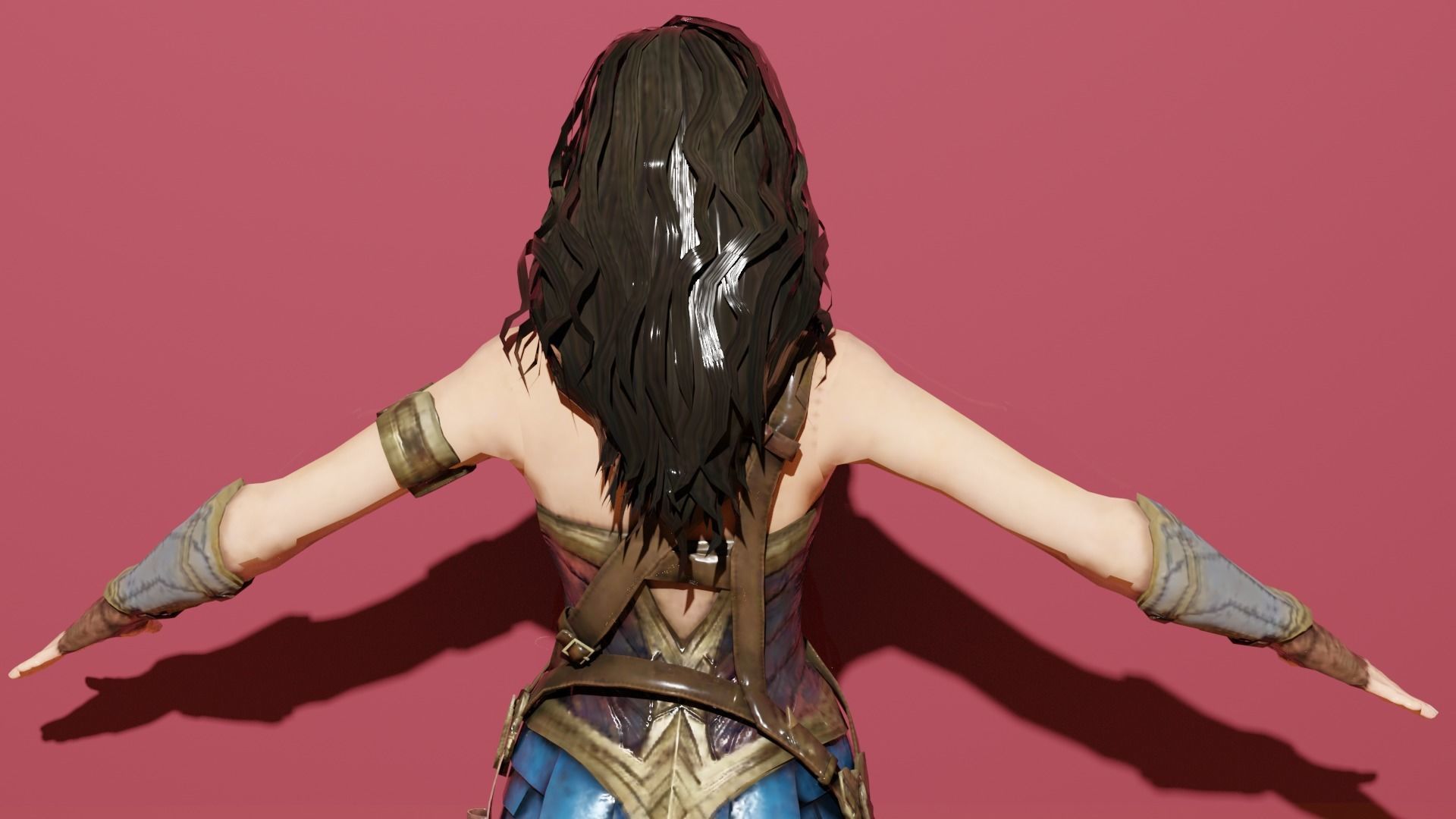 Wonder Woman Low-poly 3D model_5