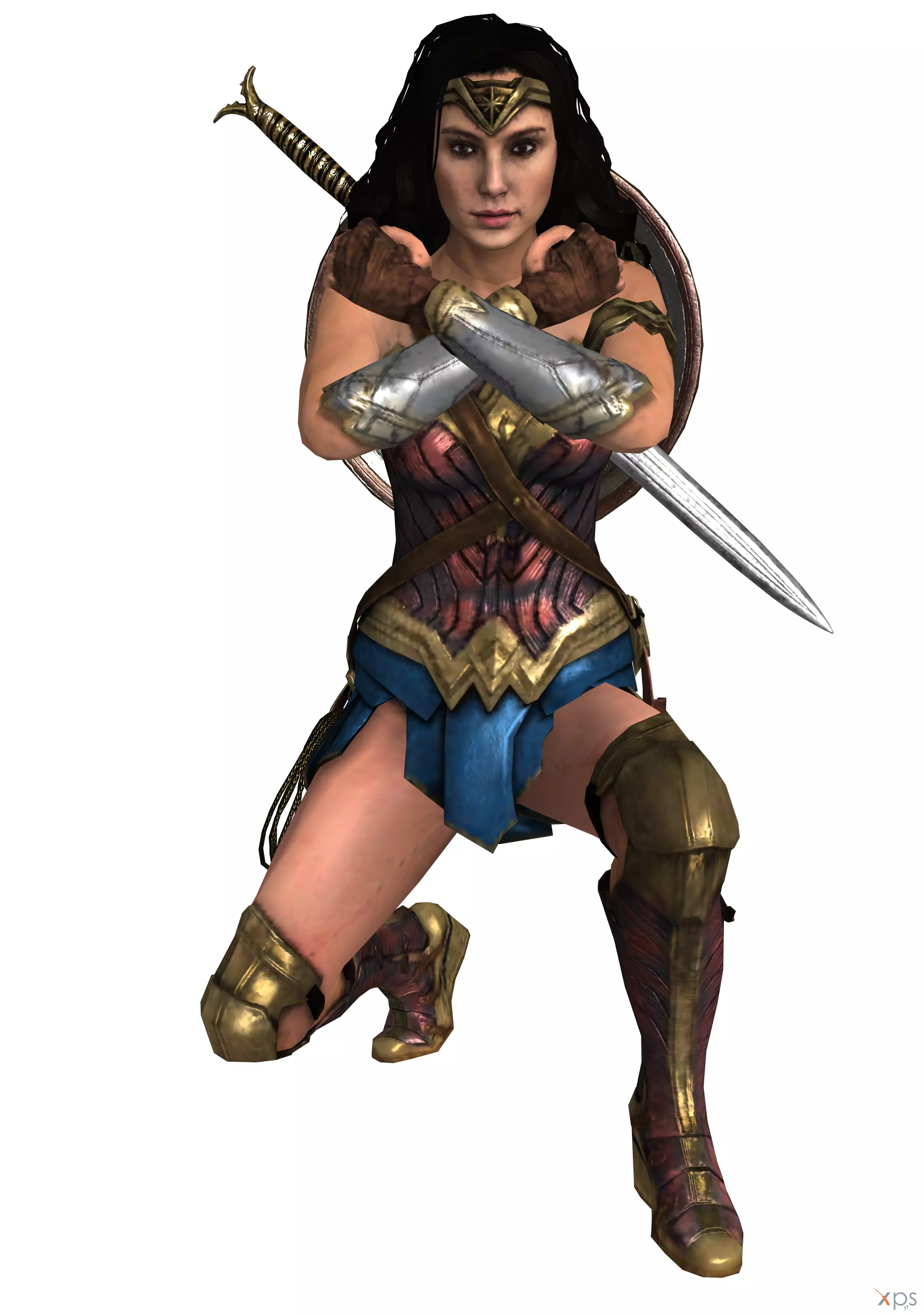 Wonder Woman Low-poly 3D model_1