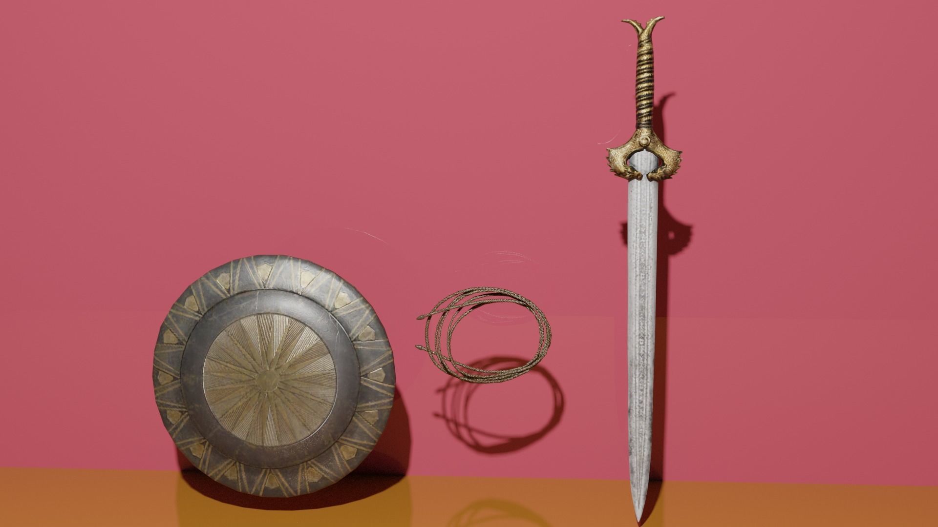 Wonder Woman Low-poly 3D model_6