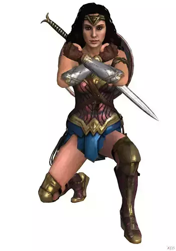 Wonder Woman Low-poly 3D model
