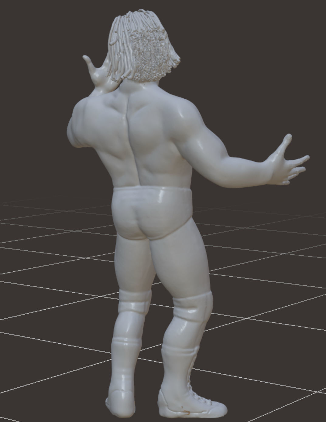 WWE Booker T LJN style fingered 3D model_2