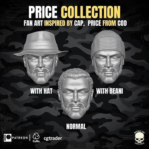 Price Collection Fan Art Heads 3D print model