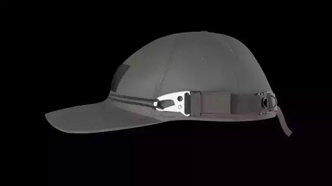 Streetwear Tech Baseball Cap  Low-poly 3D model